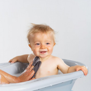 Manusa de baie pentru bebelusi, material textil, forma magarus, fara BPA, 0+ luni, Reer BabyCare Wash Pad 81091 - Img 6