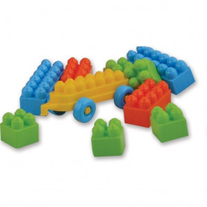 Masina pompieri 30 cm cu 36 piese constructie, in cutie Ucar Toys UC102 - Img 5