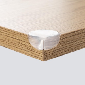 Pachet economic 12 protectii universale pentru colturi, din plastic transparent, cu banda adeziva, rezistente la muscaturi, fara PVC, Reer 82069 - Img 7