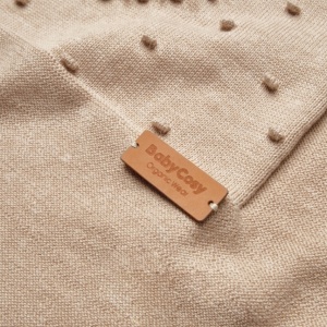 Paturica cu ursulet pentru nou nascut, 100% bumbac organic, TeddyBear, BabyCosy, maro - Img 4