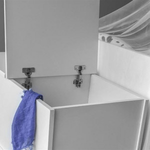 Patut transformabil MyKids Olivia Alb Gri-Inchis 180x80 - Img 2