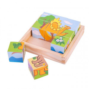 Puzzle cubic - dinozauri