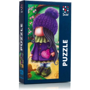 Puzzle Cute doll with an elephant, 23x30 cm, 120 piese De.tail DT100-04 - Img 2