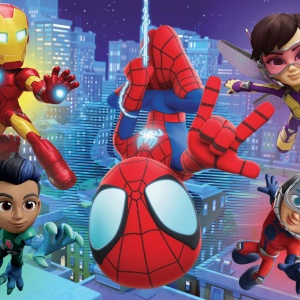 Puzzle de colorat maxi - Paienjenelul Marvel si prietenii lui uimitori (2 x 24 de piese) - Img 3