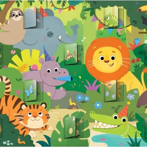 Puzzle deschide ferestrele - Jungla ( 20 piese) - Img 2