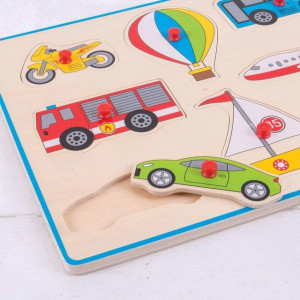 Puzzle din lemn incastru - Vehicule - Img 3