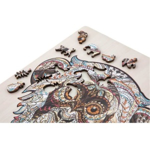 Puzzle Lemn Maimuta, 133 piese, 30x22.5 cm Grafix GR400073 - Img 8