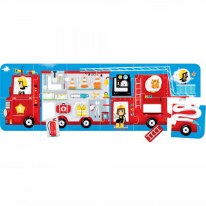 Puzzle Masina de pompieri, 23 piese, 98x33cm Banana Panda BP49044 - Img 3