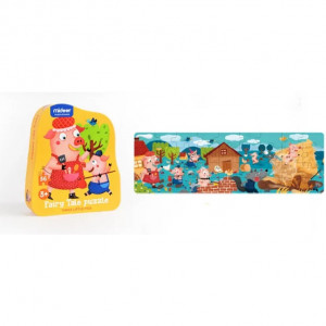 Puzzle poveste – Cei trei purcelusi, 36 piese Mideer MD3060 - Img 3