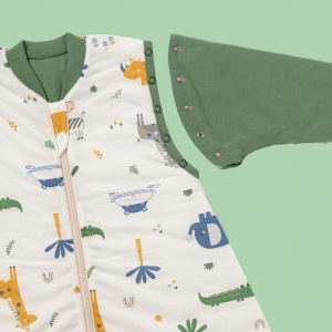Sac de dormit cu picioruse si maneca lunga detasabila Jungle 120 cm + manseta 2.5 Tog - Img 4