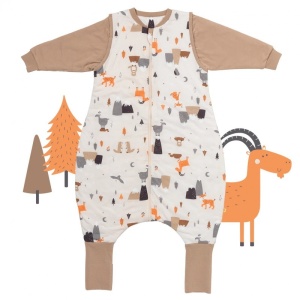 Sac de dormit cu picioruse si maneca lunga detasabila Mountain Animals 110 cm + manseta 1.0 Tog