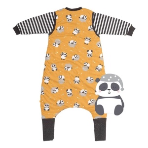 Sac de dormit cu picioruse si maneca lunga detasabila Panda 90 cm + manseta 2.5 Tog - Img 2