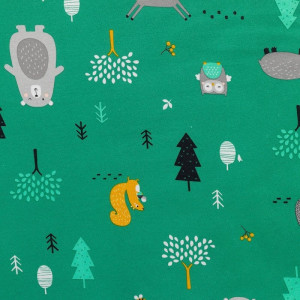 Sac de dormit cu picioruse si maneca lunga detasabila Woodland Animals 120 cm + manseta 2.5 Tog - Img 3