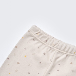Set 5 piese pentru nou nascut - 100% bumbac organic - Crem cu buline, BabyCosy - Img 4