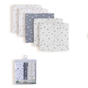Set 5 prosopele, bumbac organic 100%, 24x24 cm, BabyCosy - Img 2