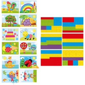 Set creativ cu stickere pe culori si forme Grafix GR100062 - Img 5