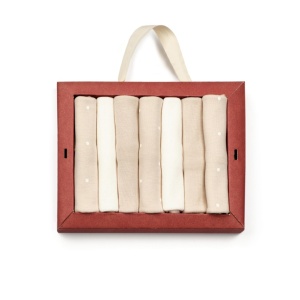 Set de 7 batistute din bumbac pentru bebelusi, BabyCosy, 25cmX25cm, roz - Img 6