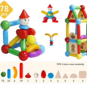 Set de constructie magnetic - STICK (78 piese) - Img 2