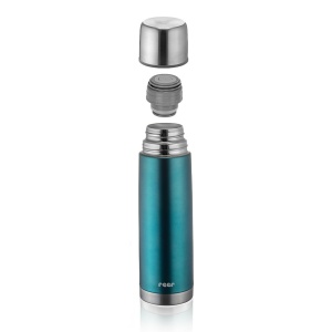 Sticla termos din otel inoxidabil vidat ColourCup, 450 ml, albastru, Reer 90523 - Img 7