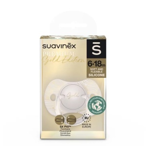 Suzeta fiziologica SX Pro din silicon 6-18 luni Gri Gold Premium - Img 4