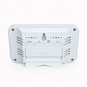 Termometru si higrometru digital de camera, ceas cu alarma, memorie, suport expandabil, alb, AirBi LINE BI1053 - Img 2