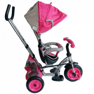 Tricicleta cu sezut reversibil Sunrise Turbo Trike Pink - Img 2