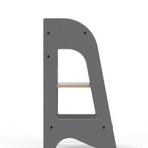 Turn de invatare MamaToyz Learning Tower din MDF, Gri - Img 3