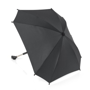 Umbrela parasolar carucior copii, protectie UV 80+, forma patrata 80 cm, reglabila 180°, prindere universala anti-alunecare, negru, Reer ShineSafe 84261