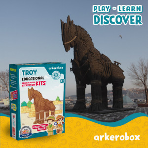 Arkerobox - Set arheologic educational si puzzle 3D, Grecia Antica, Calul Troian - Img 2
