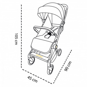 Carucior sport pliabil ultracompact pentru calatorii Espoo+, Vanilla Delight, Beige, Skiddou - Editie Limitata - Img 3