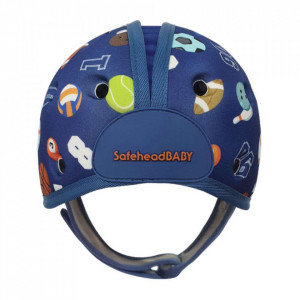 Casca protectie bebelusi cu spuma flexibila, ultrausoara, reglabila, 7-24 luni, albastra, SafeHead Baby Sporty, SHB004 - Img 4