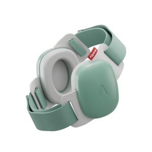 Casti antifonice pentru bebelusi si copii pana la 4 ani, ofera protectie auditiva, SNR 24, verde, ALPINE Muffy Baby Sage Green ALP29734