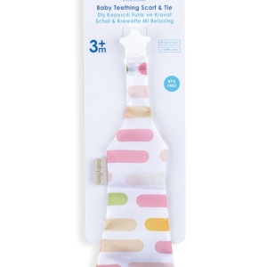 Cravata bebelusi cu accesoriu de dentitie BabyJem, roz - Img 4