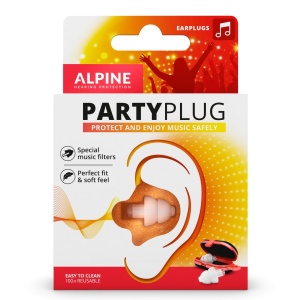 Dopuri de urechi antifonice pentru adulti cu filtru special pentru muzica, reutilizabile, transparente, protectie zgomote SNR 19dB, ideale pentru petreceri si concerte, ALPINE PartyPlug ALP23558 - Img 2
