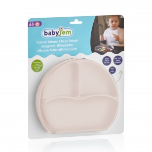 Farfurie din silicon cu 3 compartimente pentru auto-diversificare BabyJem - Img 6