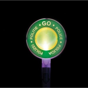 Jucarie Semn rutier STOP, cu Lumini, 2 Fete Rosu Verde, 33 cm Toi-Toys TT14863A - Img 5