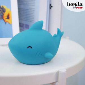 Lampa de veghe cu LED, cu oprire cronometrata, forma rechin, albastra, Lumilu Sea Life Shark, Reer 52303 - Img 5