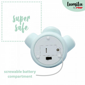 Lampa de veghe cu LED, forma rinocer, albastra, Lumilu Mini Zoo Rhino, Reer 52343 - Img 6
