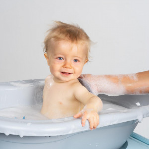 Manusa de baie pentru bebelusi, material textil, forma magarus, fara BPA, 0+ luni, Reer BabyCare Wash Pad 81091 - Img 7