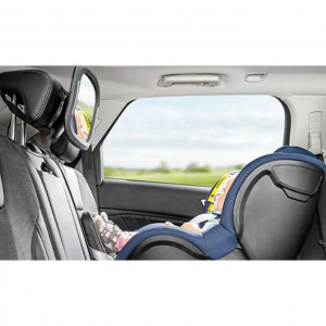 Oglinda de siguranta auto cu LED pentru monitorizare bebelusi, prindere pe tetiera, Reer BabyView 86101 - Img 7