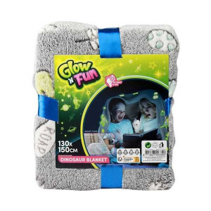 Paturica cu dinozauri fosforescenti, 130x150 cm Toi-Toys TT35562A - Img 3