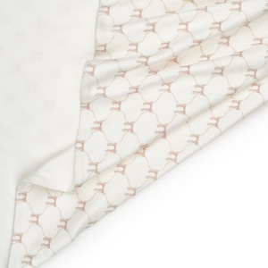 Paturica pentru nou nascut, 100% bumbac organic, Bow, BabyCosy, powder - Img 5