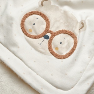 Paturica pentru nou nascut, 100% bumbac organic, TeddyBear, BabyCosy - Img 4