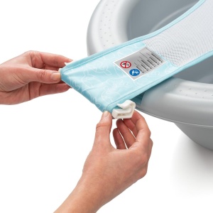 Plasa de baie pentru cadita bebelusului MyHappyBath Sling, reglabila, fara BPA, 0+ luni, Reer 76072 - Img 4