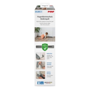 Protectie impotriva prinderii degetelor sub usa, opreste curentii de aer si izoleaza fonic, husa lavabila, 0-24 luni, gri, Reer 70121 - Img 2