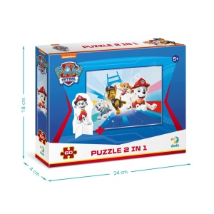 Puzzle 2 in 1 - Patrula Catelusilor in misiune (60 piese) - Img 3
