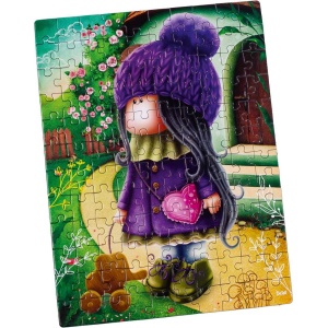 Puzzle Cute doll with an elephant, 23x30 cm, 120 piese De.tail DT100-04 - Img 3