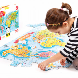 Puzzle Descopera lumea - Tinerii exploratori, 168 piese, 98x68cm Banana Panda BP33672 - Img 3