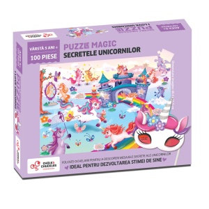 Puzzle magic - Secretele unicornilor (100 piese)