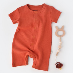 Salopeta cu panataloni scurti - 100% bumbac organic - Scortisoara, Baby Cosy (Marime: 12-18 Luni) - Img 2